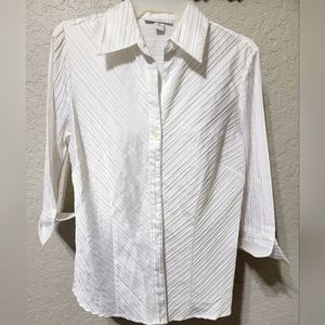 Creme button down blouse